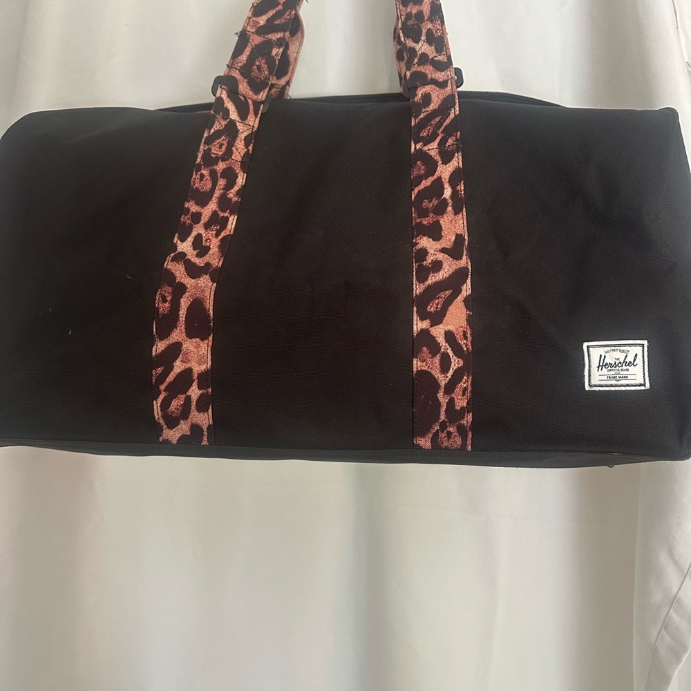 Herschel Supply Company Black Bag with Animal Print Straps